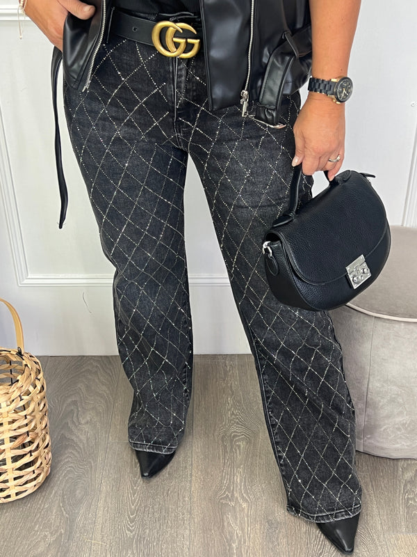 Miss RJ Wide Leg Jeans Didi Antraciet