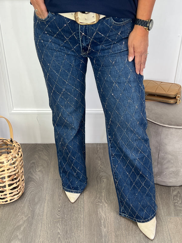 Miss RJ Wide Leg Jeans Didi Blauw