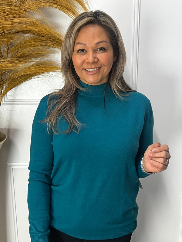 Basistrui Sophie turtle neck petrol