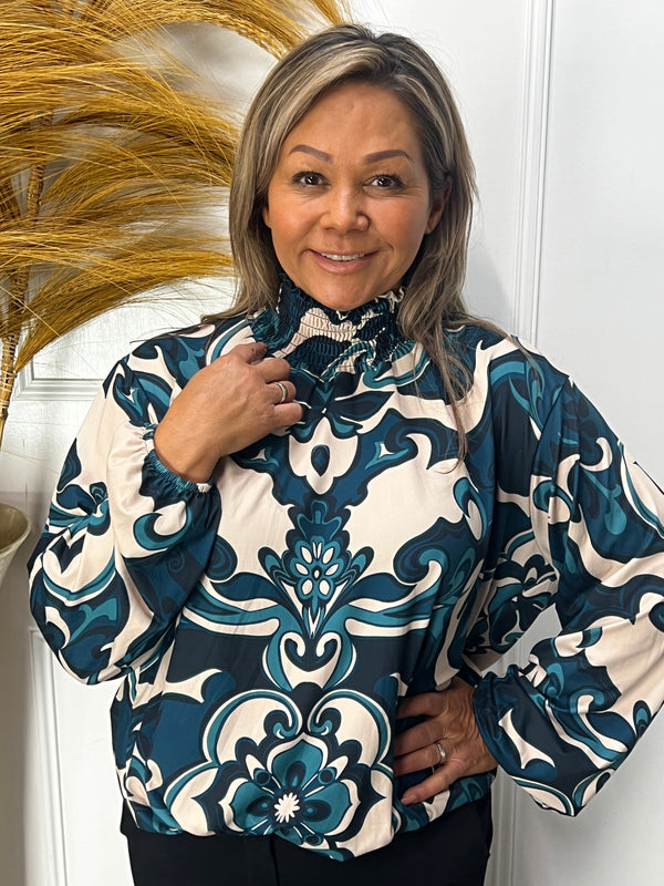 Blouse Odette petrol