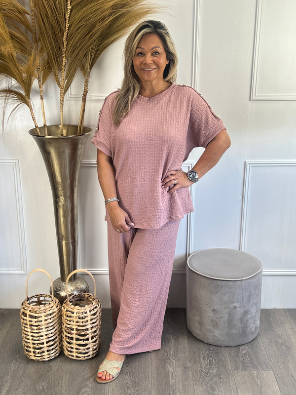 Tweedelige set Felicia Oud Roze