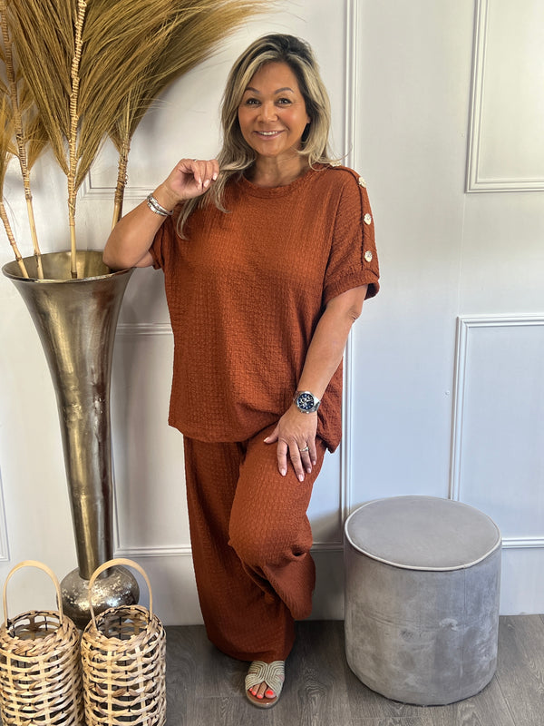 Tweedelige set Felicia Roestbruin