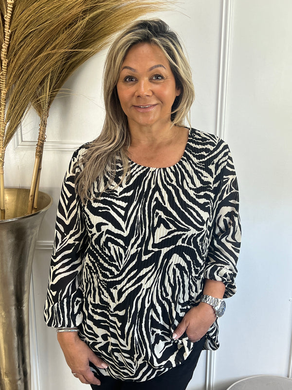 Plissé Blouse Zebra