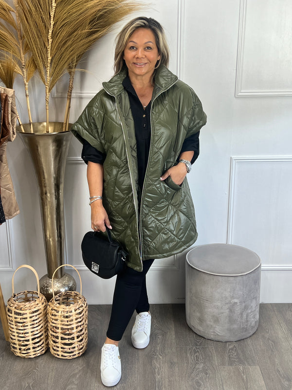 Bodywarmer Vogue Maxi Army Groen