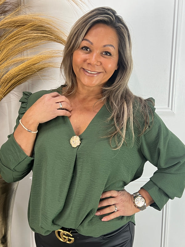 Blouse Ramira legergroen