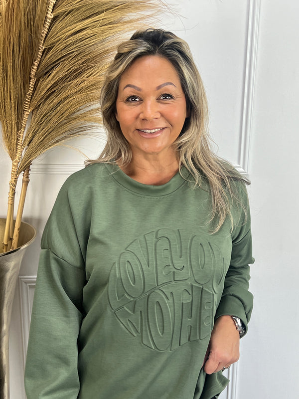 Sweater LOVE Army Groen