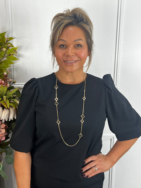 Pofmouw top Pretty zwart