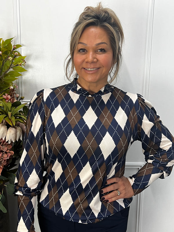 Ruit top Romy marineblauw