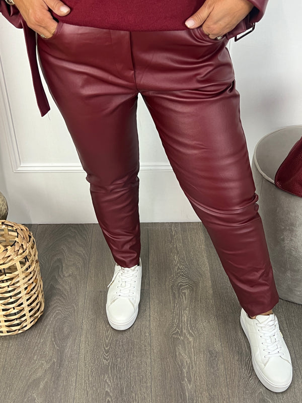 Coating broek Bella bordeaux