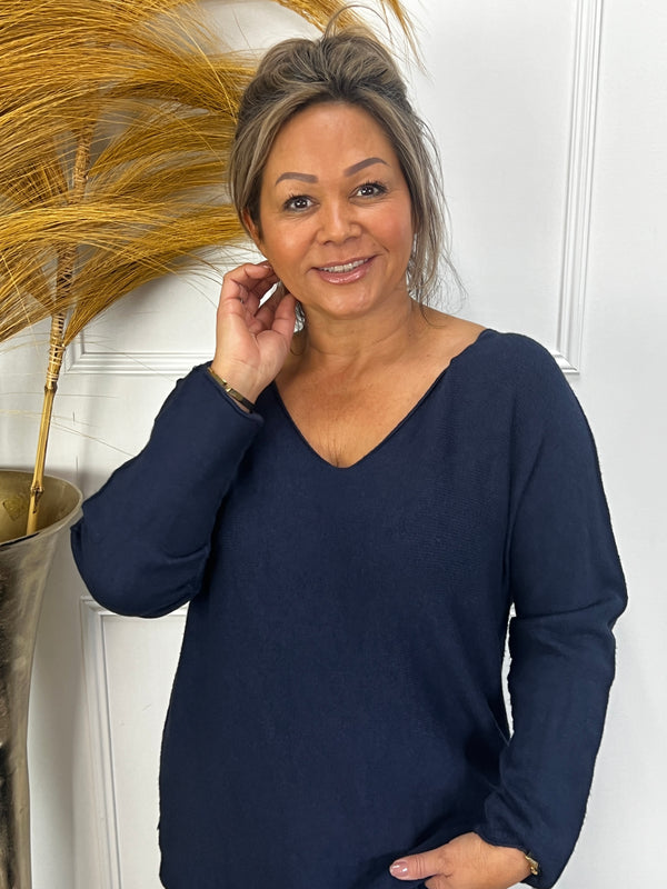 Basis trui Maddy marineblauw