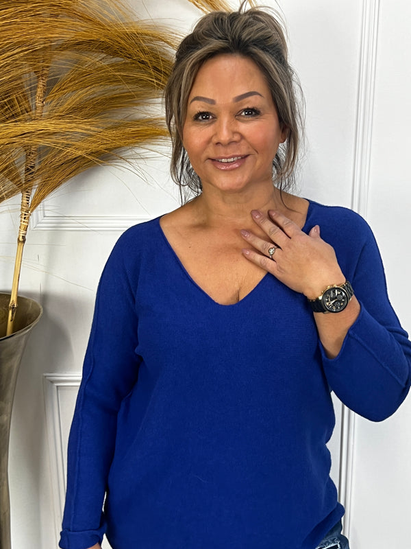 Basis trui Maddy kobaltblauw