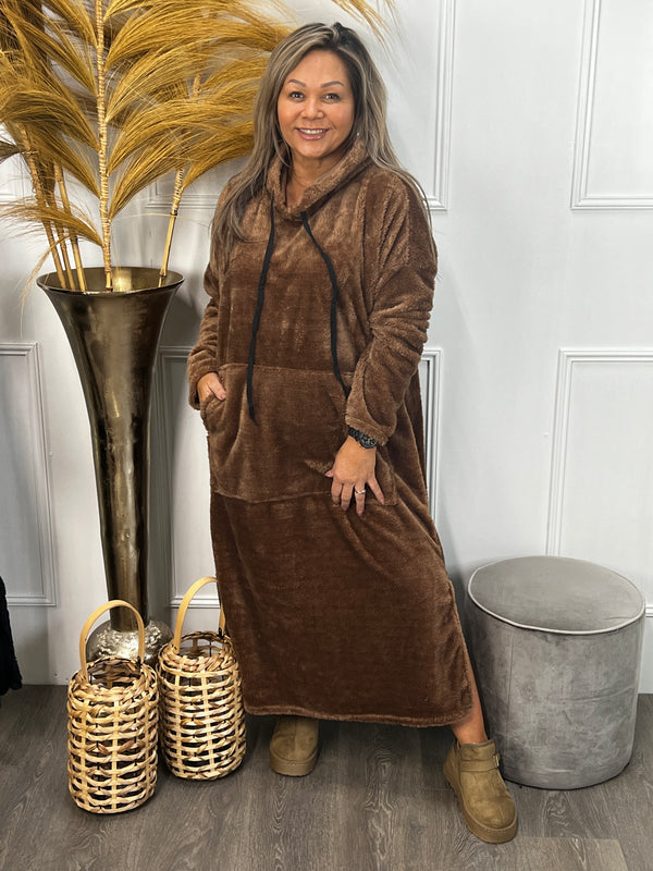 Teddy jurk Balou chocoladebruin