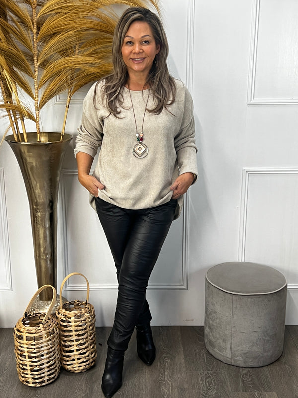 Baby Rib Sweater Lina Beige