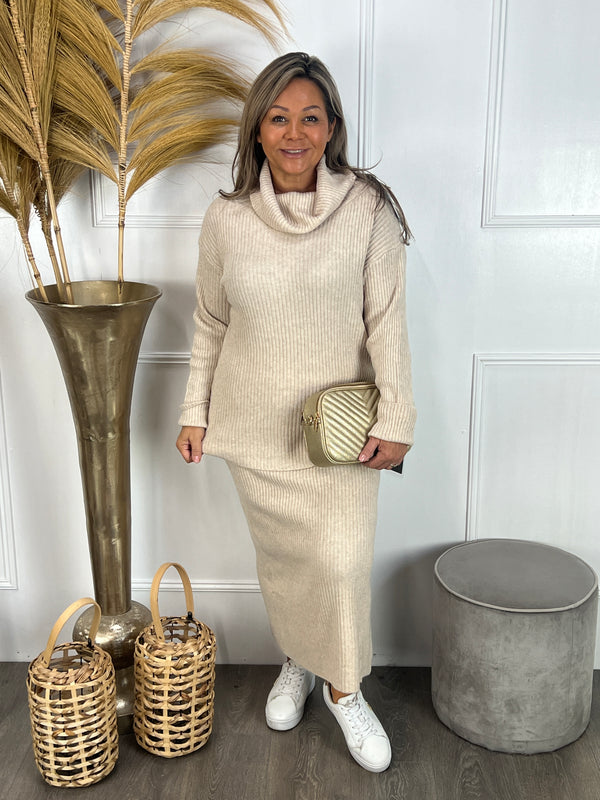 Tweedelige set Valerie beige
