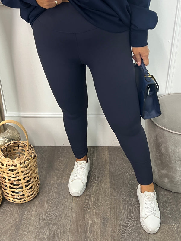 Norfy High Waste Legging Marineblauw