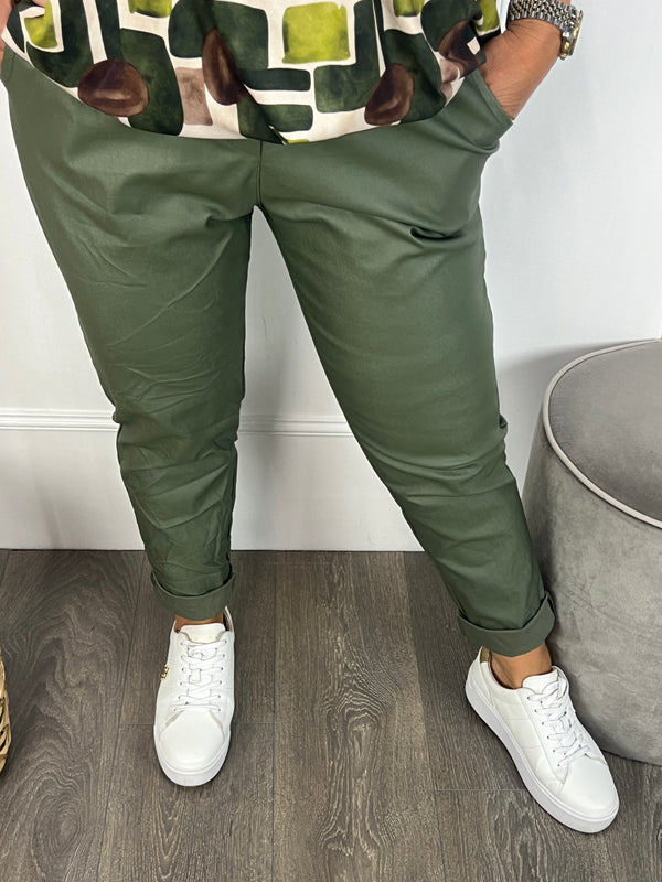 Coating broek Beau legergroen