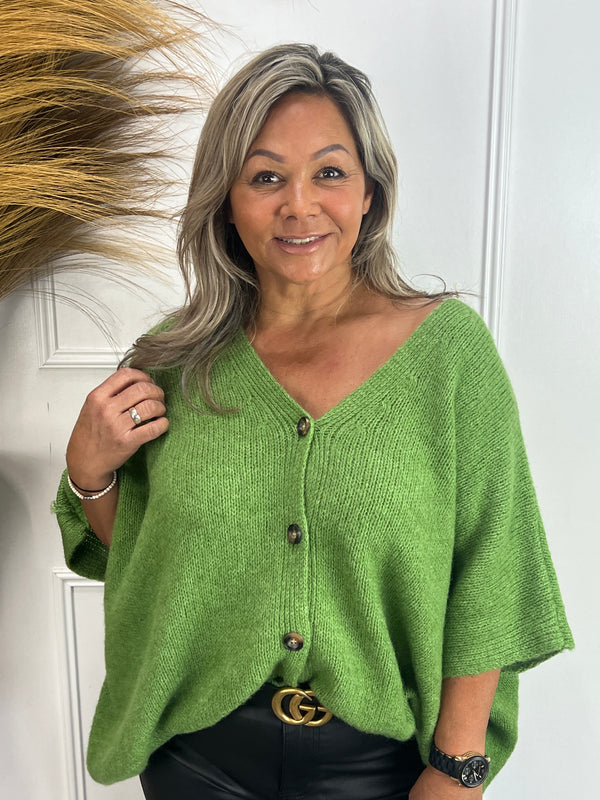 Oversized trui/vest Merel Groen