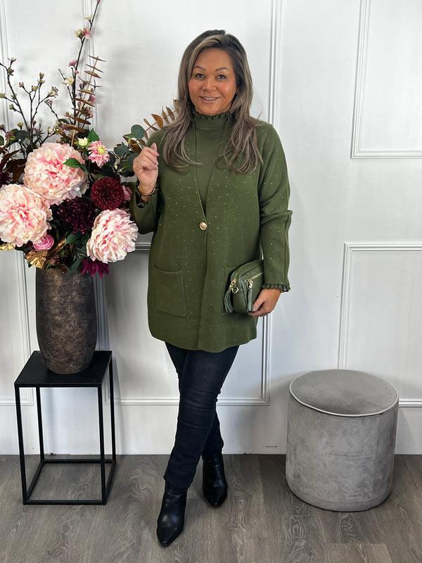 Sparkle vest Vera-Leau pistache groen