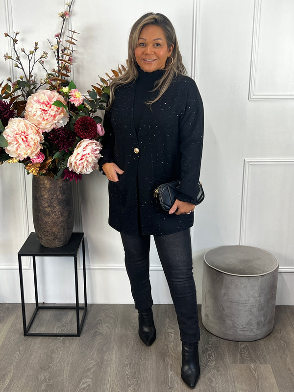 Sparkle vest Vera-Leau zwart