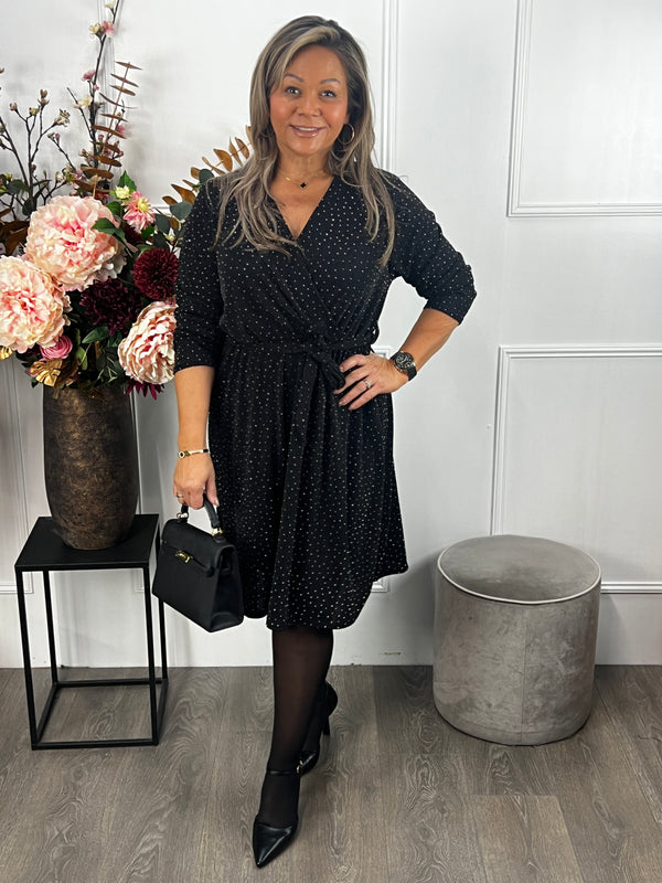 Sparkle jurk Moon zwart