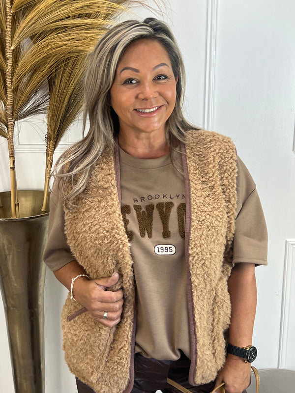Gilet Bodywarmer Fenna Jádore Camel