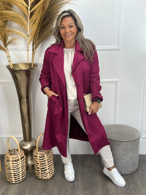Trenchcoat Abigail Bordeaux Cerise
