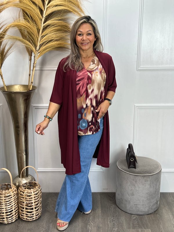 Travel vest Liliana bordeaux