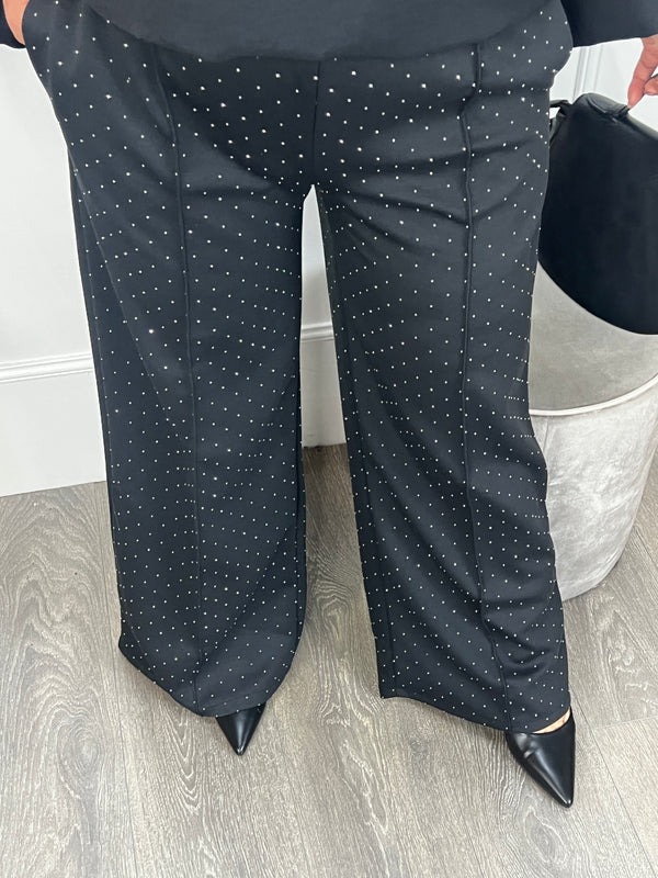 Sparkle jogging broek Bonnie zwart