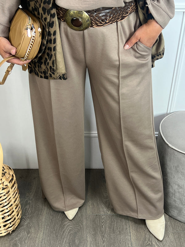 Basis broek Linda taupe