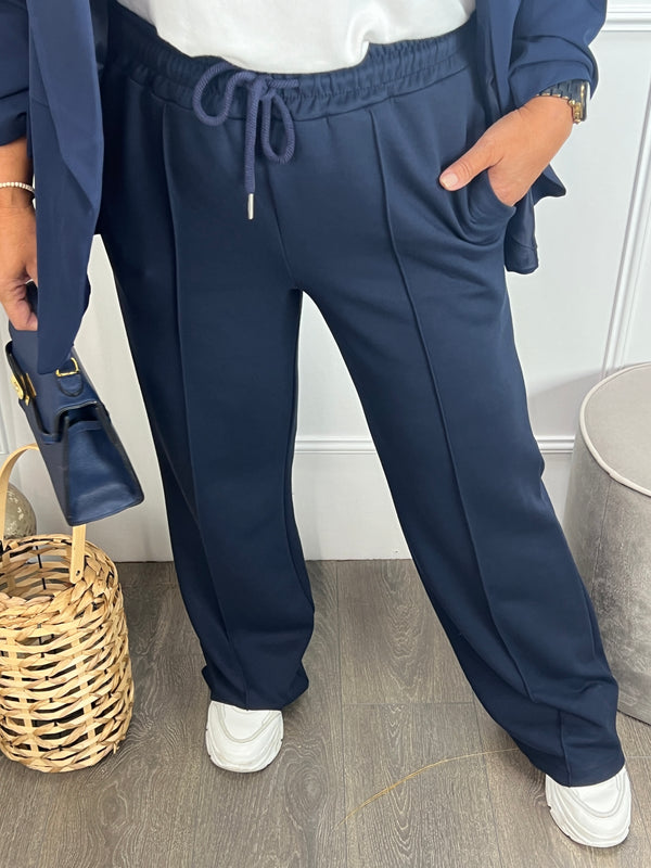 Basis broek Linda marineblauw