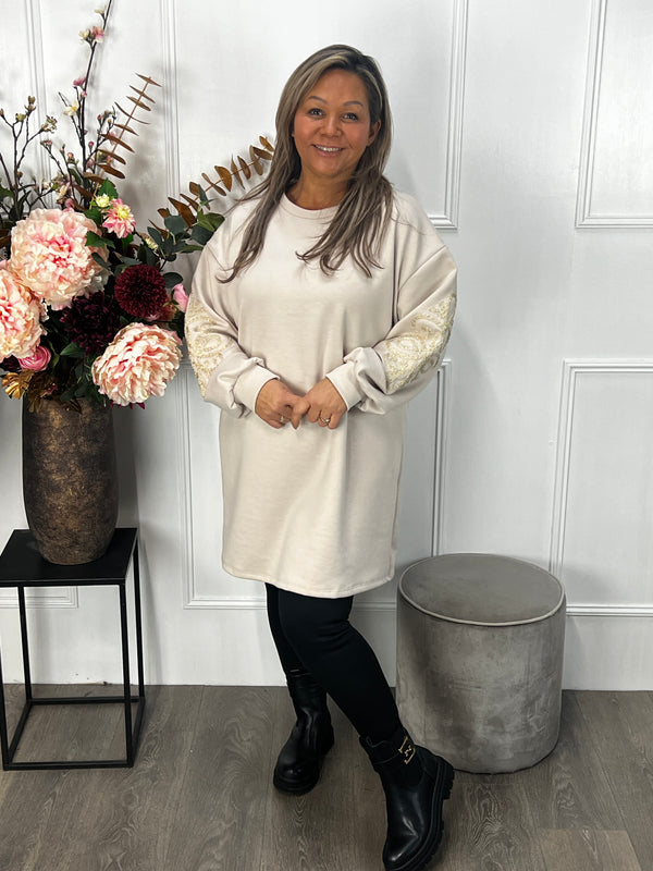 Sweaterdress Lisette beige