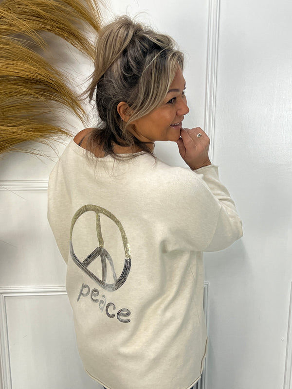Peace trui Linsey roomwit
