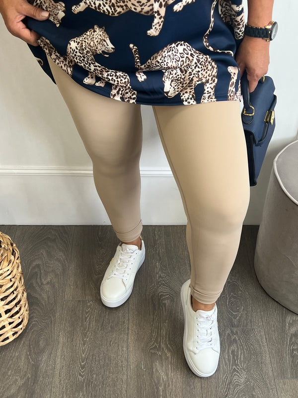 Norfy High Waste Legging Beige
