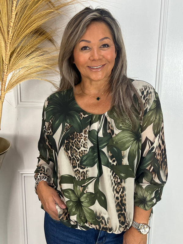 Blouse Florentina legergroen