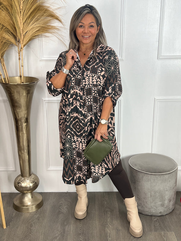 Doorknoop blouse Angélica groen
