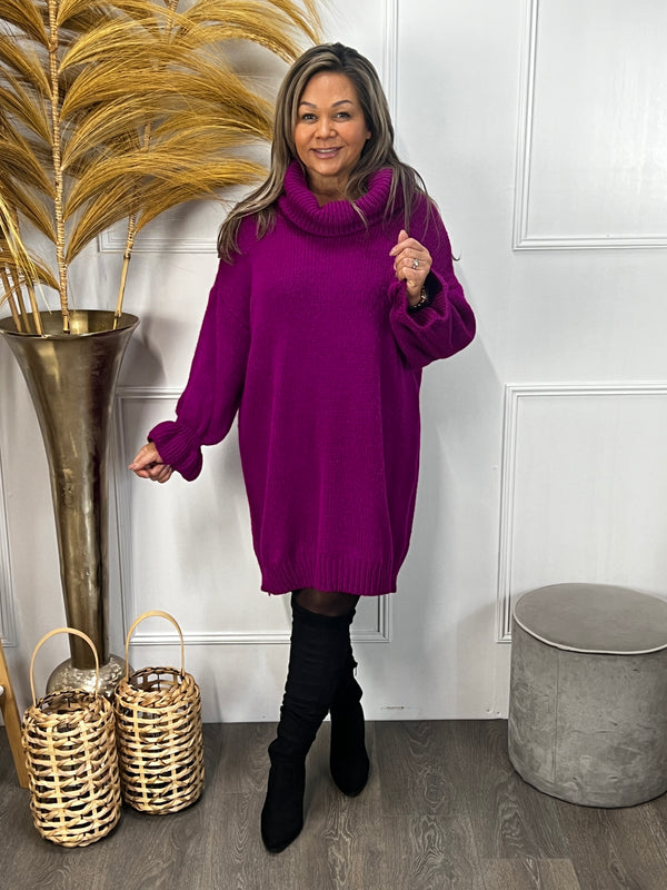 Gebreide trui Milana magenta cyclaam
